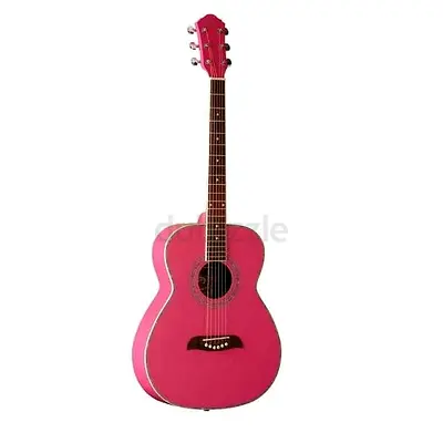 Oscar Schmidt OF2P Folk Acoustic Guitar - Pink