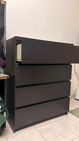 IKEA MALM 4-drawer Dresser in Dark Brown - Good Condition