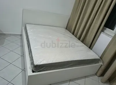 IKEA malam queen‑size bed (160 × 200 cm) with 2 storage drawers underneath and an IKEA mattress ✨
