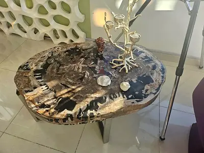 Marina Home Marble Coffee Table Chrome Legs Natuzzi