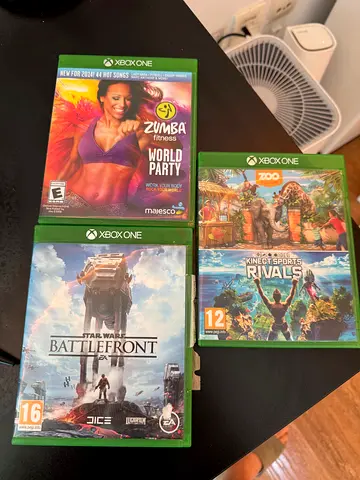 3x Xbox One Games, Star Wars Battlefront, Zumba Fitness, Zoo Tycoon/Kinect Sports
