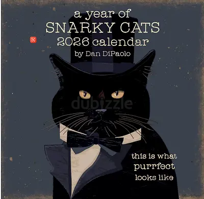 Wall Calendar: A Year of Snarky Cats 2026 by Dan DiPaolo (BRAND NEW)