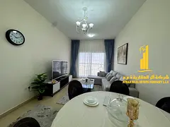 Furnished two-bedroom apartment with a living room for rent in Ajman, Al Jurf 2, Al Yasmin Towers. C