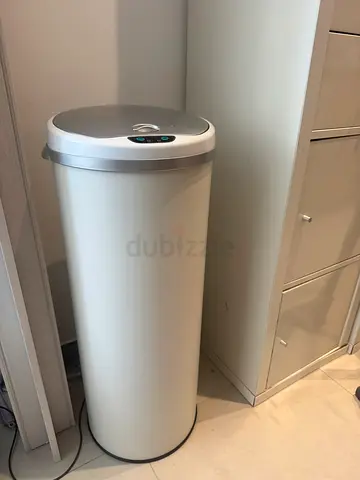 Automatic Motion Sensor Trash Bin with Touch-open Lid (White) 13 Gallon