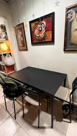 IKEA MICKE CORNER TABLE  IKEA DINING TABLE WITH 3 CHAIRS