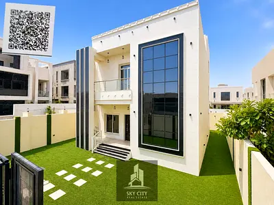 On Sheikh Mohammed Bin Zayed Road, two floors and a roof, super deluxe finishing, 4 master bedrooms