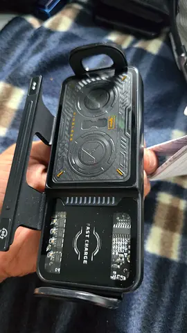 Mobile/tablet holder, wirless charger auto rotating حامل موبايل/تابلت  شاحن وايرلس  افقي وعامودي