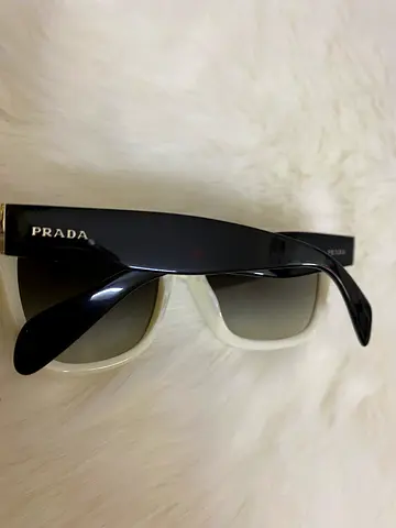 Prada black  white designer sunglasses