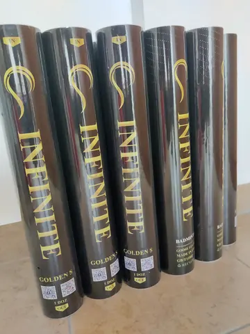 Infinite Golden S badminton shuttlecock tubes