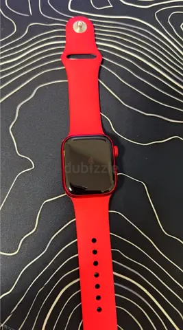Red Apple watch with silicone band (good working condition)
