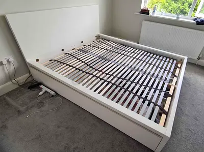 Ikea malm king storage bed with ikea mattress