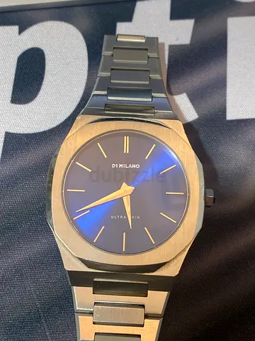 D1 Milano Ultran Thin Mens Stainless Steel Watch - Blue Dial