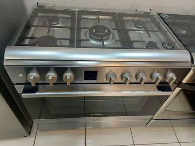 Bosch 5-Burner Gas Cooker with Oven and Fan - Stainless Steel