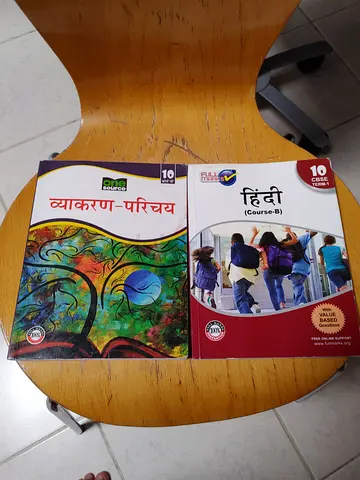 Set of 2 Hindi School Textbooks - Vyakarana  Hindi Course B1 (Grade 10)