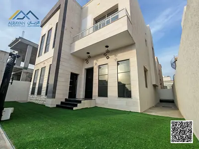 Luxury villa for rent in Al Zahia Ajman central AC 5 master BRs men and women majlis next to mosque and all services.