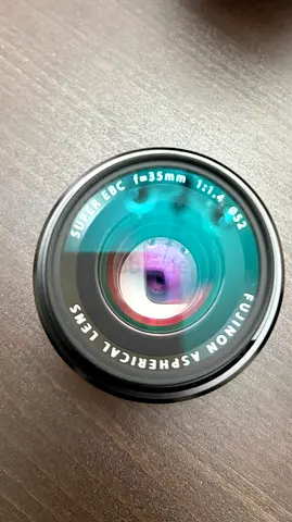 Fujinon 35mm f/1.4 Super EBC Aspherical Lens  with IR filter.