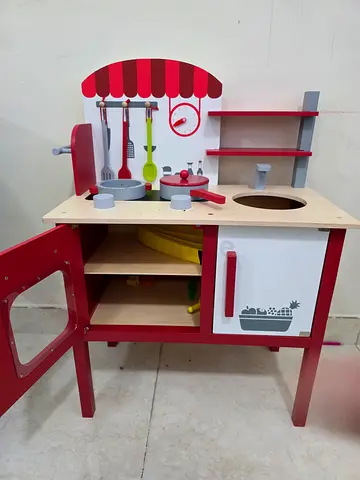 [Negotiable] Home Center Wooden Play Kitchen Set with Accessories