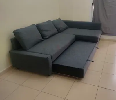 Ikea L Shape Sofa cum bed with big storage in L