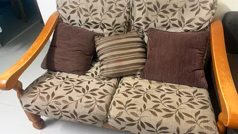 Blue Velvet Sofa Bed - Good Condition