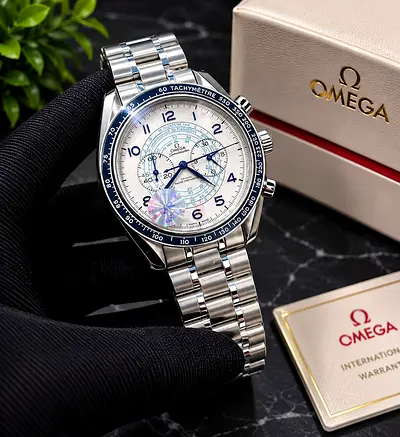 Omega Speedmaster Chronograph Stainless Steel Watch with Box
