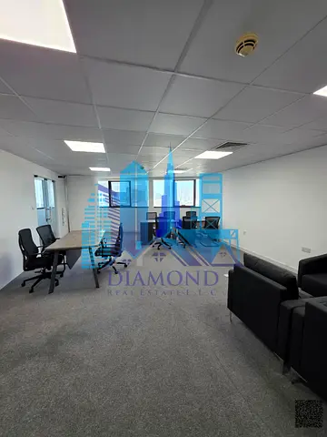 Fully furnished office for rent in Falcon tower. With parking in Ground floor.