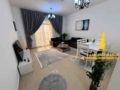 أول ساكن ✅ شقة غرفة و صالة فاخرة مفروشة للايجار الشهري في عجمان - منطقة الكورنيش | فرش فاخر | شامل جميع الفواتير و الانترنت