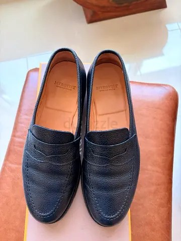 Black leather penny loafers - Myrqvist - barely worn, comfortable fit (size 42)