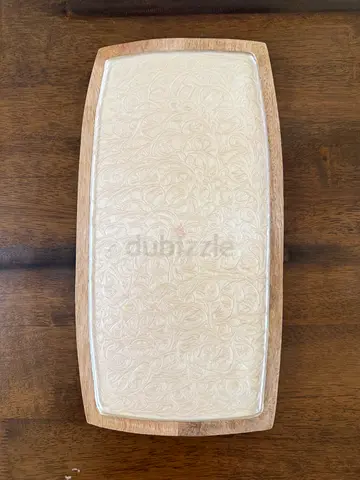 Wooden Decorative Serving Tray with Carved Insert , I bought from home centre