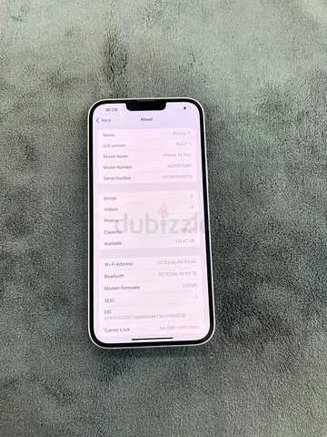 iPhone 14 Plus TDRA 128gb 81% battery health has one dent