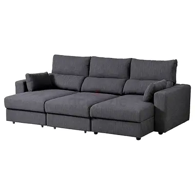 Sofa bed esklstuna lshape dark grey
