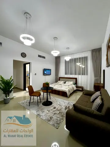VIP Studio for Monthly Rent – ​​Al Nuaimiya 1 | Ajman 🔥 ✨ Very clean studio with VIP furnishings and high-end finishes ✨ Ready to move in immediately