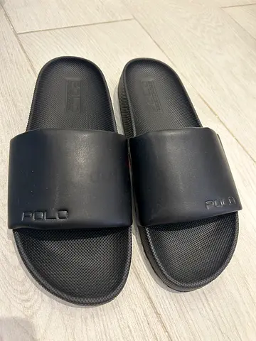 Black Polo Ralph Lauren Cayson Slide Sandals - Brand New, Never opened, from USA, Large Size