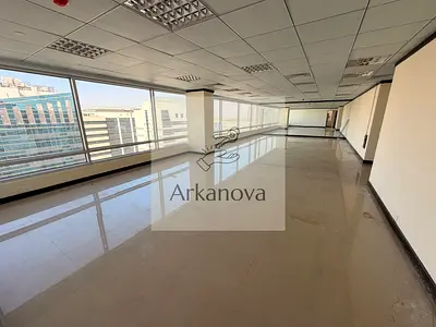 Vacant Fully Fitted Office| Free AC & Water|High Floor |Commercial building | Size 128 SQMT|Natural sunlight | Prime Al Nahyan Location
