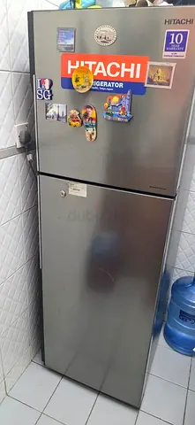 Hitachi Top Freezer Refrigerator - 2-Door, Stainless Steel Finish