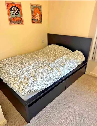 Ikea malm King size bed frame with matters