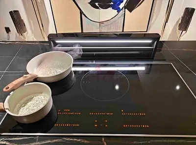 Miele Modern Induction Hob with Integrated Downdraft Extractor built-in integrated 90cm size both se