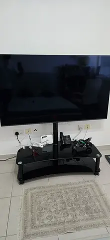 TV stand with glass table