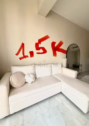 White L-Shaped Sectional Sofa (with storage)