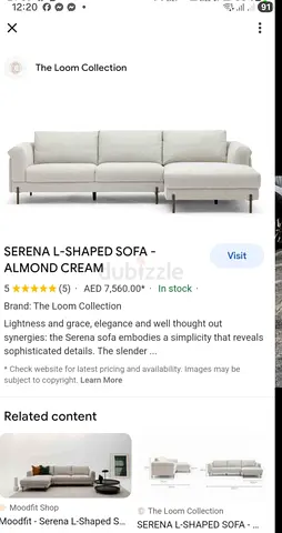 The loom collection L shape sofa
