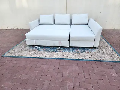 Ikea L shape sofa bed with storage