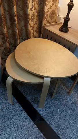 Ikea Svalsta - Set of 2 Nesting Round Side Tables - Light Wood. Never Used- Urgent Sale!!
