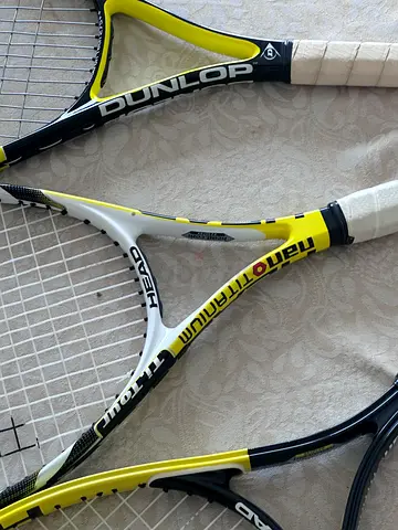 Collection of 2xHead and 1xDunlop Tennis Racquets.
