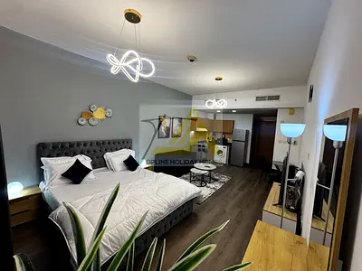 Monthly 12 Cheques Or Yearly , Your Choice || Family Furnished Studio With All Facilities || Neares