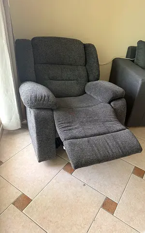 Comfortable Grey Recliner Armchair – Used, Good Condition