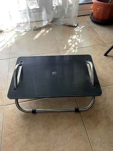 IKEA DAGOТTO Black Plastic Stool / Side Table (Used)