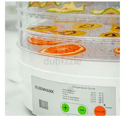 Olsenmark Electric Food Dehydrator - 5-Tier, White