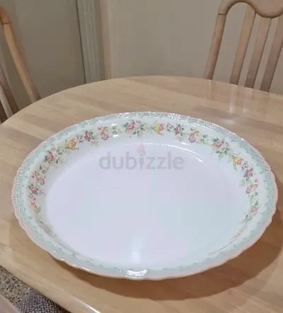 Vintage floral serving bowl - dinnerware صينية كبيرة للعزائم أكل جمعات عشاء غداء
