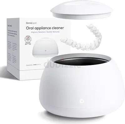 Zima Dental Arctic White Dental Pod | Cleaner for Dentures, Aligner,