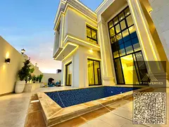 A three-story villa with 6 master bedrooms, featuring a luxurious classic design and high-end finish