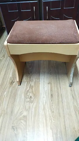 Wooden Piano/Vanity Bench with Cushion - Light Oak